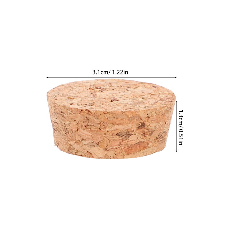 Natural Wooden Cork Stoppers 20pcs Tapered For Wine Bottles And Glass Vials 31x27x13mm - Image 3