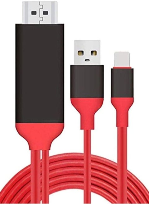 NTECH Lightning to HDMI Cable Adapter Compatible With i-Phone iPad MFi Certified Lightning Digital AV Adapter 1080p HDTV Connector Cable Compatible For i-Phone 13/12/11/XS/X/8/7 to TV Projector