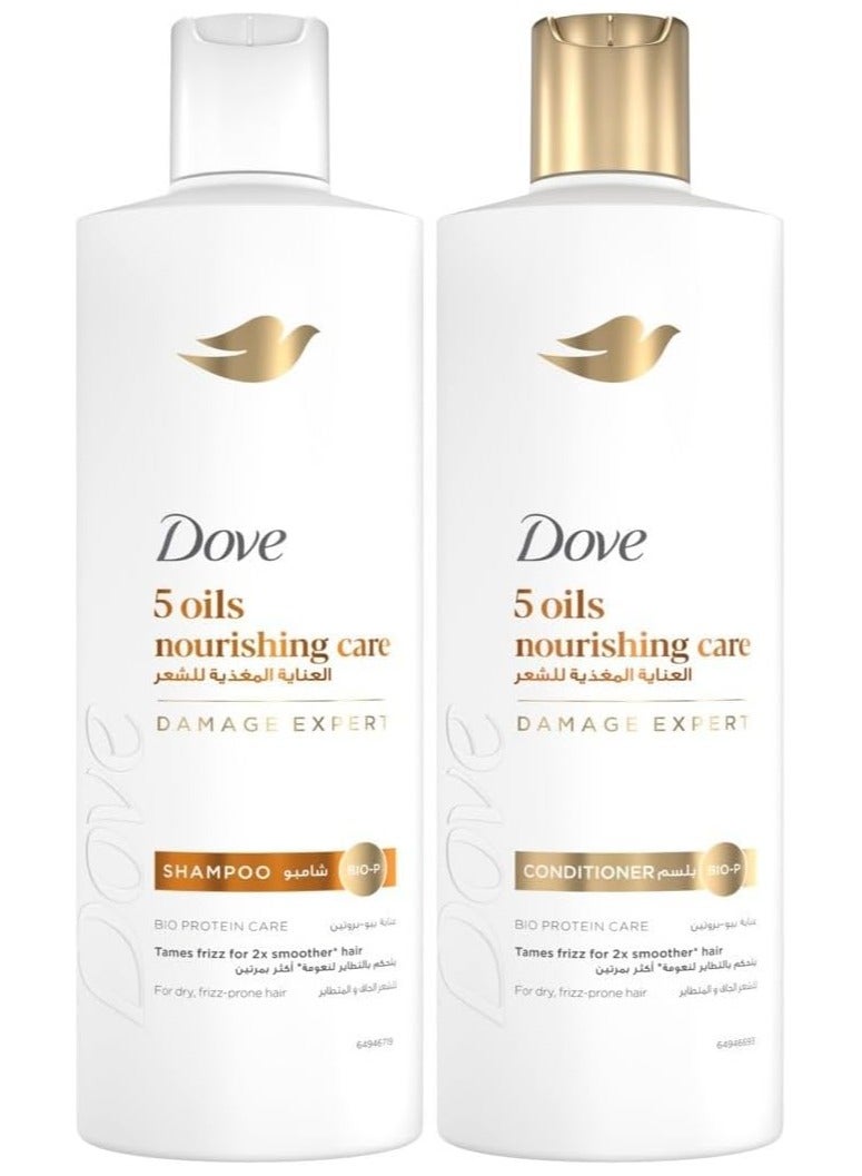 Dove Nourishing Oil care Shampoo 400ml with Nourishing Oil care Conditioner 320ml