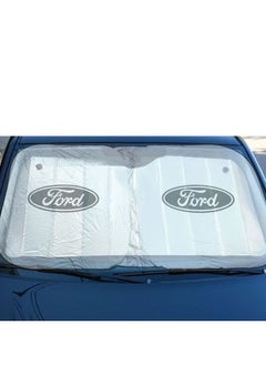 Ford مظلة للزجاج الأمامي لسيارة فورد، مظلة شمسية للسيارة من الأشعة فوق البنفسجية وواقي من الحرارة، حاجب من الشمس قابل للطي يحافظ على برودة سيارتك ويحجب الأشعة فوق البنفسجية  - Image 5