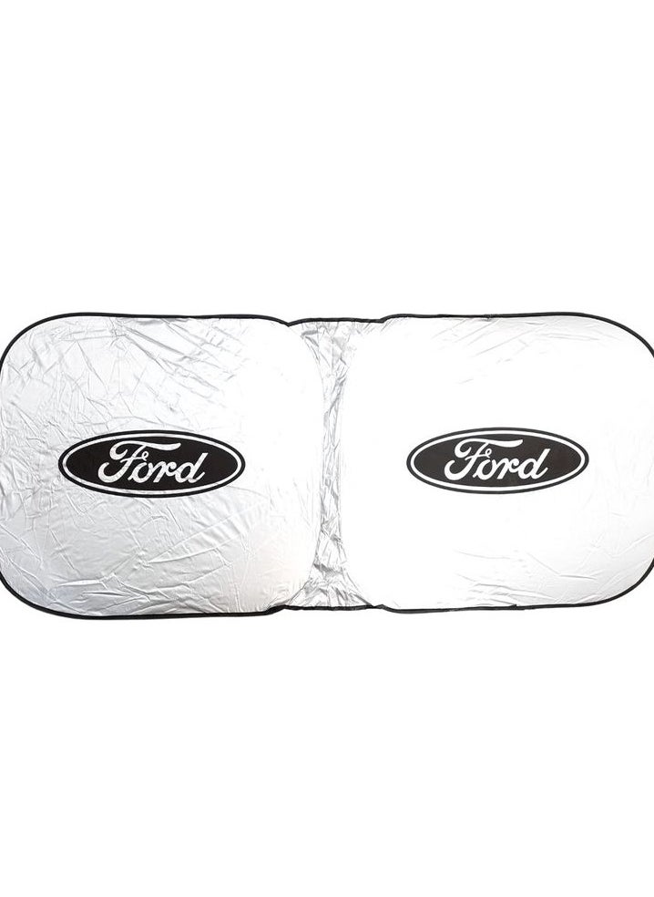 Ford مظلة للزجاج الأمامي لسيارة فورد، مظلة شمسية للسيارة من الأشعة فوق البنفسجية وواقي من الحرارة، حاجب من الشمس قابل للطي يحافظ على برودة سيارتك ويحجب الأشعة فوق البنفسجية  - Image 3