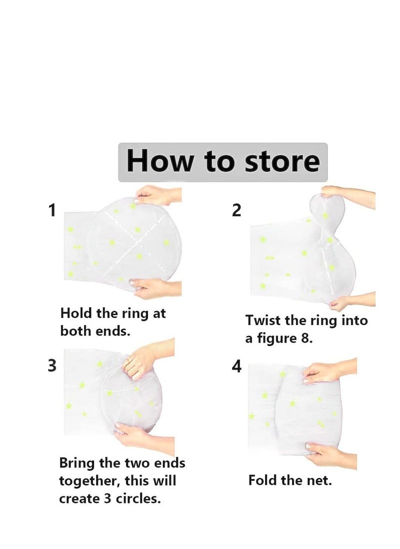 MIXDE Net with Fluorescent Stars Glow in Dark for Baby Kids and Adults  - Image 4