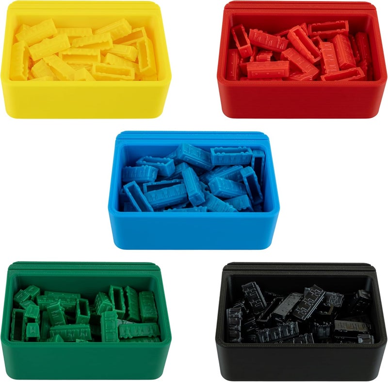 matterform Ticket to Ride Player Organizer Trays | Set of 5 Train Storage Bins with Card Holders | Player Stations Compatible with Ticket to Ride Board Game | Color-Matched Train Holders That Store in Game Box - Image 1