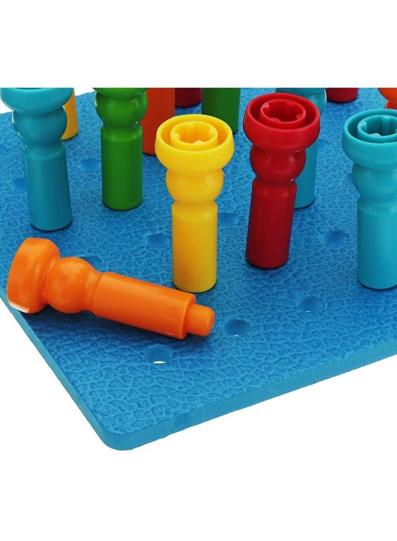 ST ZONE Bubble & Blocks Montessori Stacking Peg Board Set – Educational Pegboard Puzzle Toy for Toddlers | Fine Motor Skills, Cognitive Development & Hand-Eye Coordination | Ages 3+ - Image 2