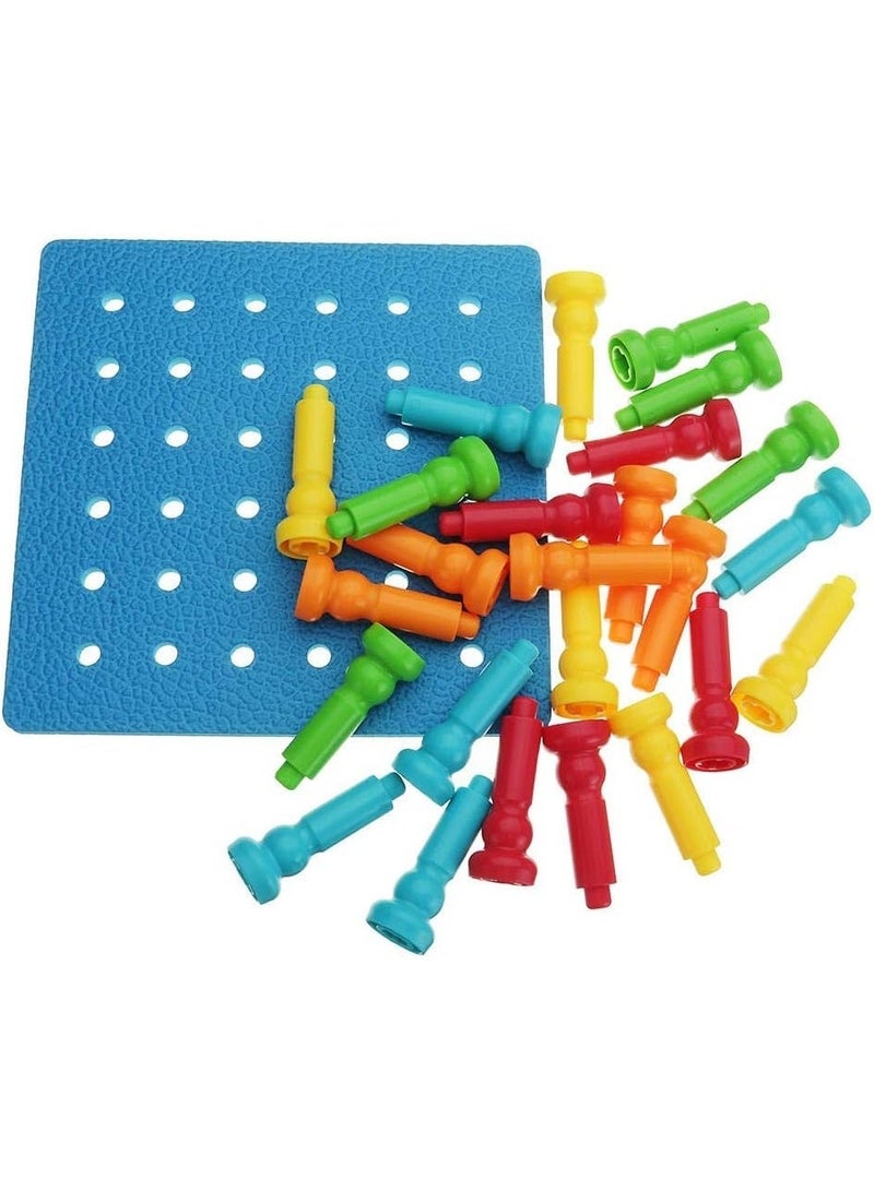 ST ZONE Bubble & Blocks Montessori Stacking Peg Board Set – Educational Pegboard Puzzle Toy for Toddlers | Fine Motor Skills, Cognitive Development & Hand-Eye Coordination | Ages 3+ - Image 3