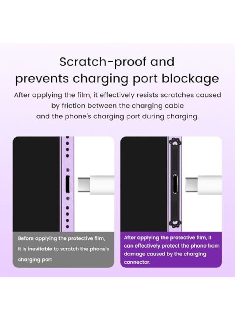 SYOSI 4 Pack Dustproof Mesh Stickers for iPhone 16/15 Series, Cat Paw Design for Speaker & Charging Port, Dust Resistant Earpiece Speaker Mesh, Easy to Install, Compatible with iPhone, Black - Image 5