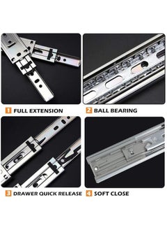Duravel Duravel Heavy Duty Ball Bearing Drawer Slides, Steel Cabinet Rails, Full Extension (10 Inch)  - Image 4