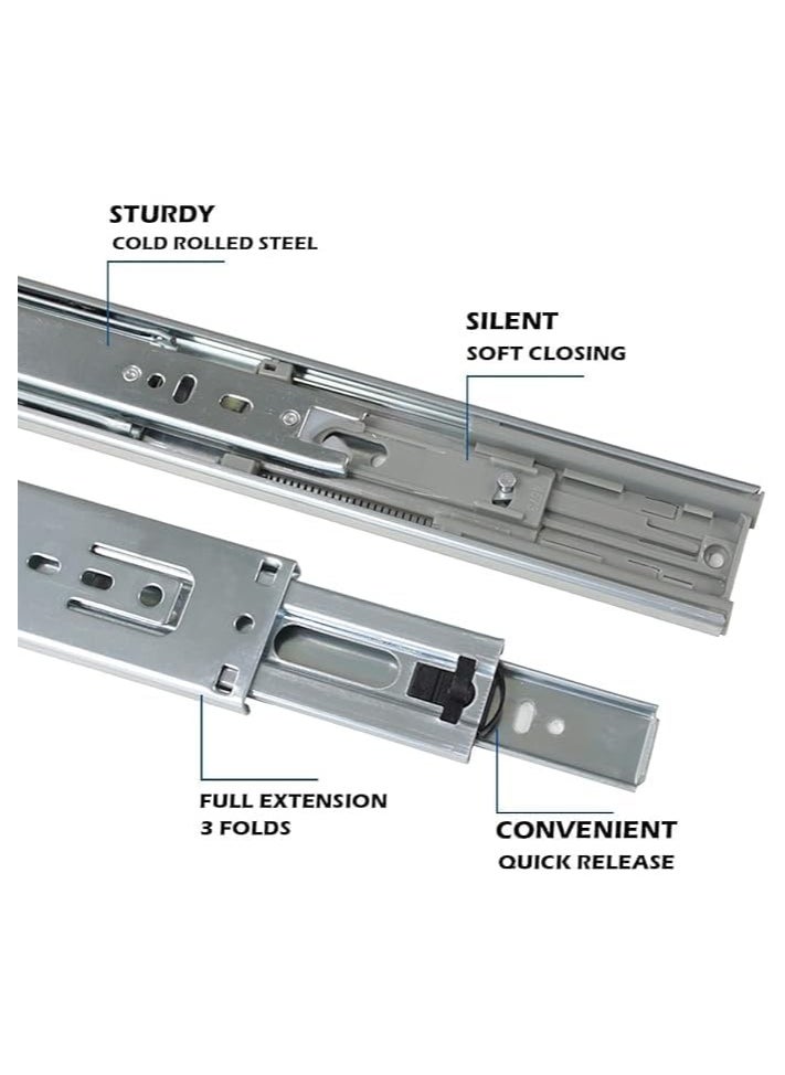 Duravel - Duravel Heavy Duty Ball Bearing Drawer Slides, Steel Cabinet Rails, Full Extension (10 Inch) - Image 1