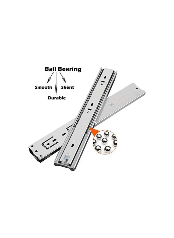 Duravel - Duravel Heavy Duty Ball Bearing Drawer Slides, Steel Cabinet Rails, Full Extension (10 Inch) - Image 1