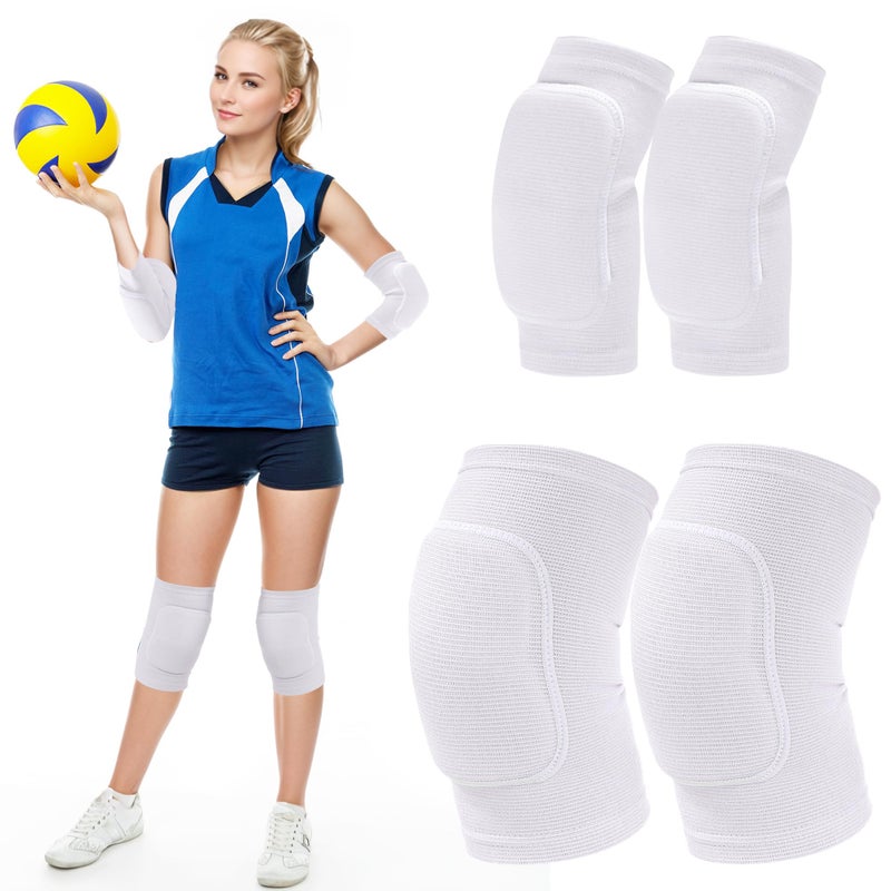 obmwang Volleyball Knee Pads and Volleyball Arm Pads Set for Kids Youth Volleyball Yoga Dance Football Basketball Running, Small - Image 3