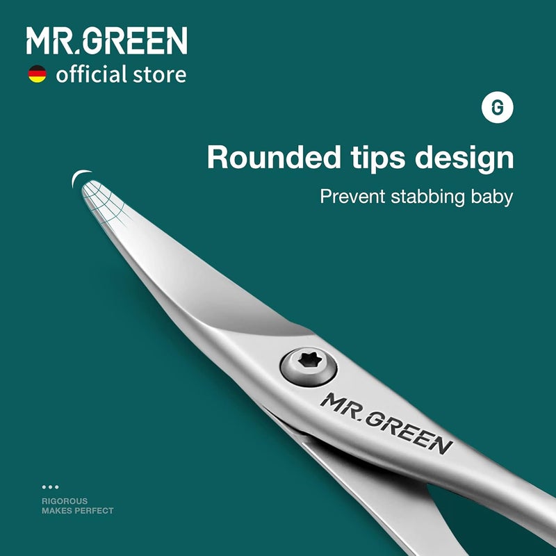 MRGREEN Baby Nail Scissors Safety Nail Care Clippers Cutter Newborn Baby Convenient Nail Grooming Manicure Tool Nail Scissors - Image 3