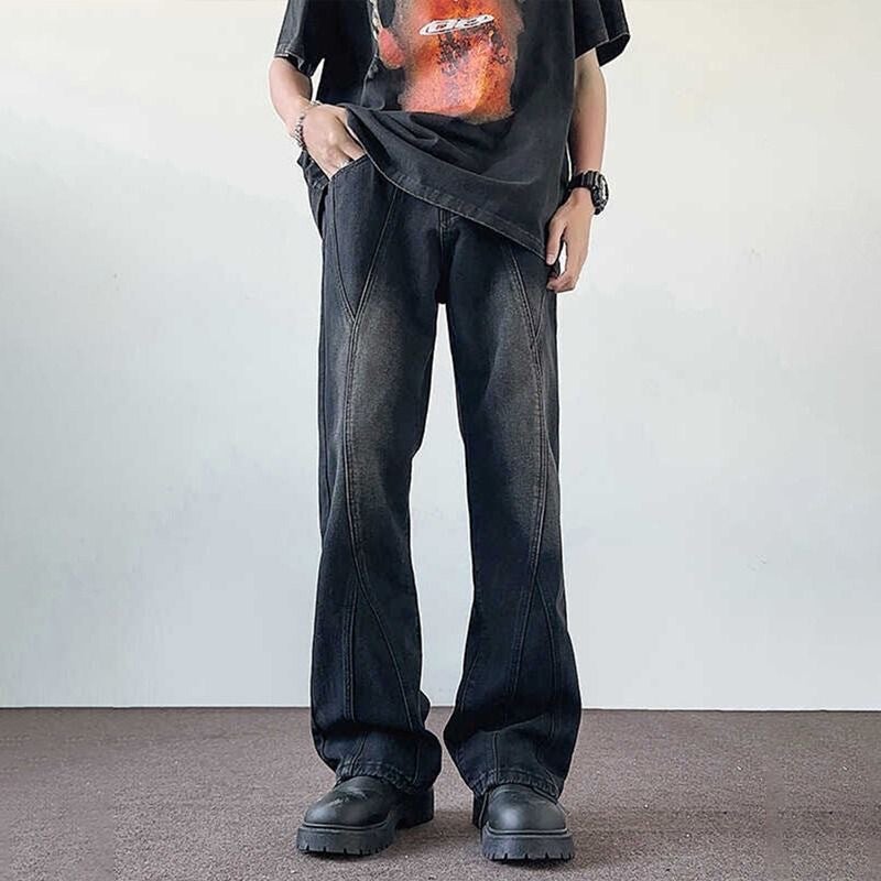 Unisex Classic Denim Jeans Loose Fit Daily Outdoor Wear - Image 1