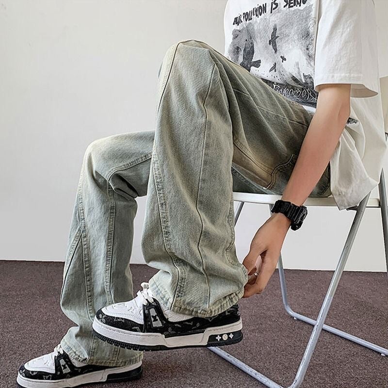 Unisex Classic Denim Jeans Loose Fit Daily Outdoor Wear - Image 4