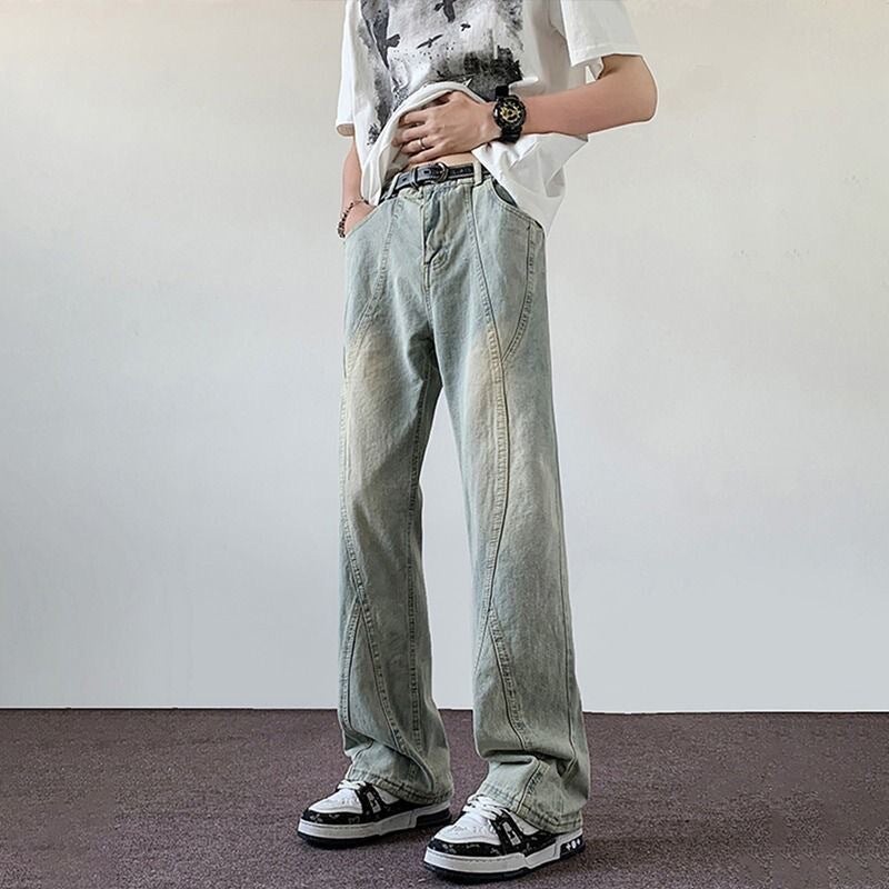 Unisex Classic Denim Jeans Loose Fit Daily Outdoor Wear - Image 3