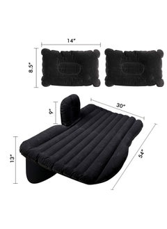 YURIKAR YURIKAR Fabric Inflatable Travel Car Bed Air Sofa with Two Inflatable Pillow for Car Back Seat Fits Most Car Models for Camping Travel Hiking Trip and Other Outdoor Activities Black  - Image 3