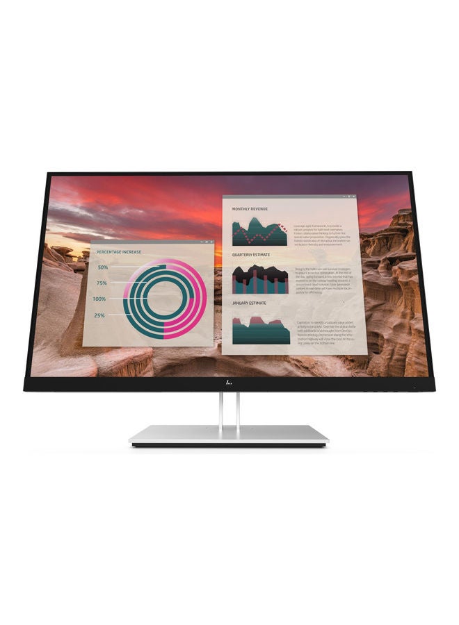 HP شاشة اتش بي E27u G4 بقياس 27 إنش ودقة QHD (2560 x 1440), مضادة للتوهج ، بدون كاميرا مدمجة ، بدون ميكروفون ، بدون مكبرات صوت ، IPS ، ارتفاع قابل للتعديل ، دوران محوري أسود وفضي - Image 1