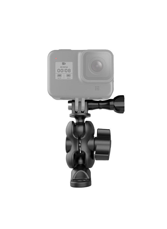 Generic - TELESIN Action Camera Motorcycle Rear-view Mirror Mounting Bracket 360° Rotation Action Camera Mount Adapter Replacement for GoPro Hero 11/10/9/8/7/6/5 Sports Cameras - Image 1