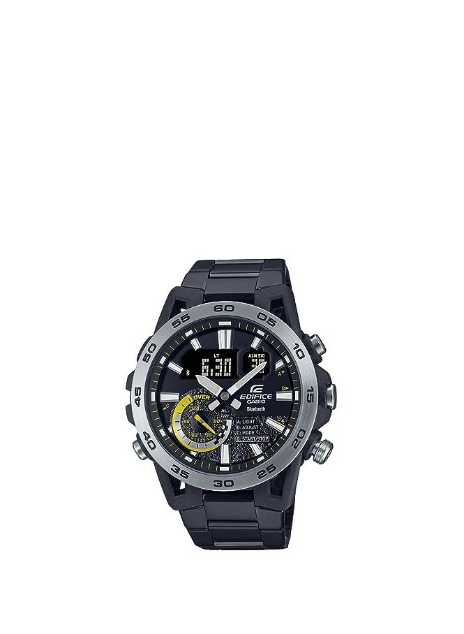Casio Analog-Digital Black Dial Men's Watch-ECB-40DC-1ADF - Image 1