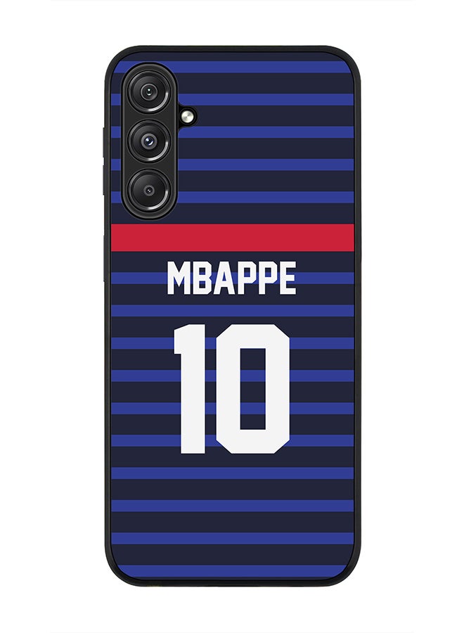 Stylizedd Rugged Black Edge case for Samsung Galaxy M34 5G, Custom Slim fit Thin Phone Case Cover - Football Team - France, Player Name - Mbappe - Image 1