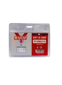 PARTNER ID Card Holders Waterproof Clear Plastic Perfect for Credit Cards, ID Swipe Cards, Key Cards, and Driver's License PVC Material (Pack of 10)  - Image 1