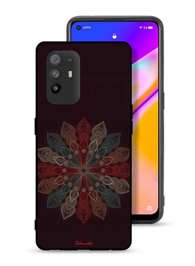 Tolwak Oppo F19 Pro Plus 5G Protective Case Cover Mandala Flower Art - Image 1