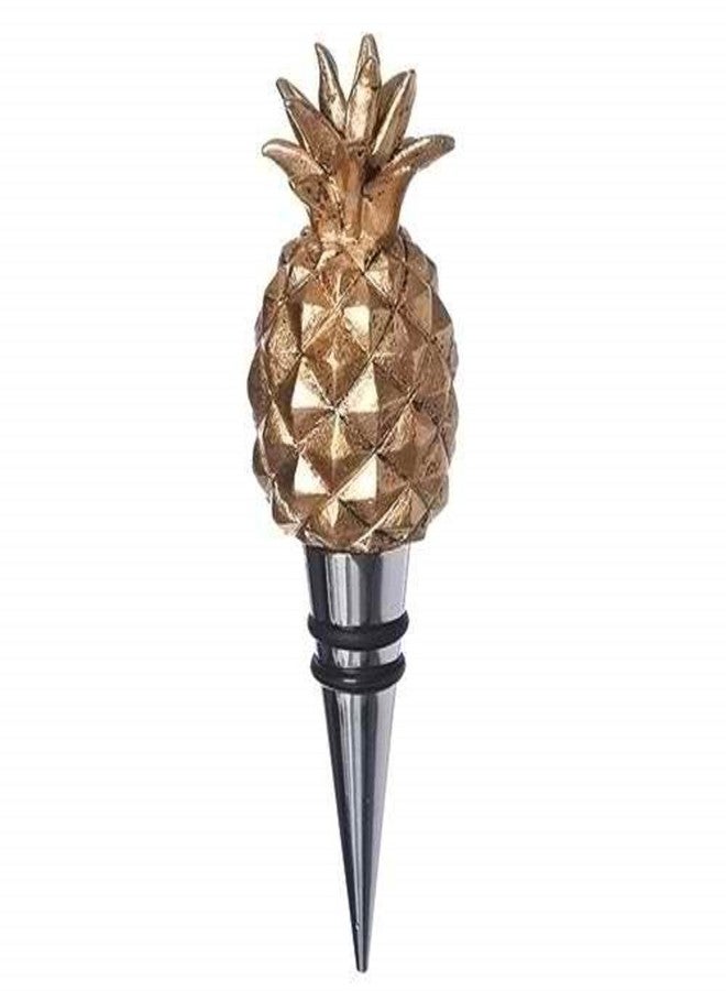 Roman 2.75"H pineapple bottle stopper paradise found collection - Image 1