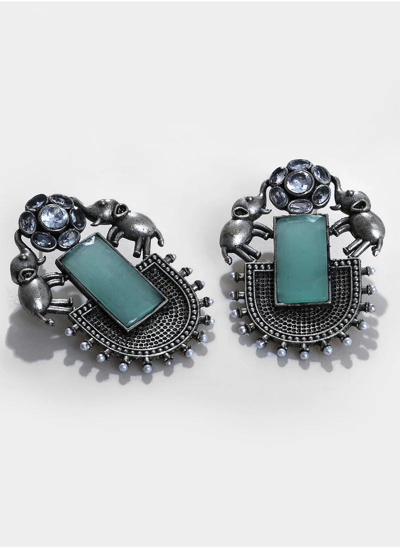 سوهي Blue & Contemporary Stud Earrings