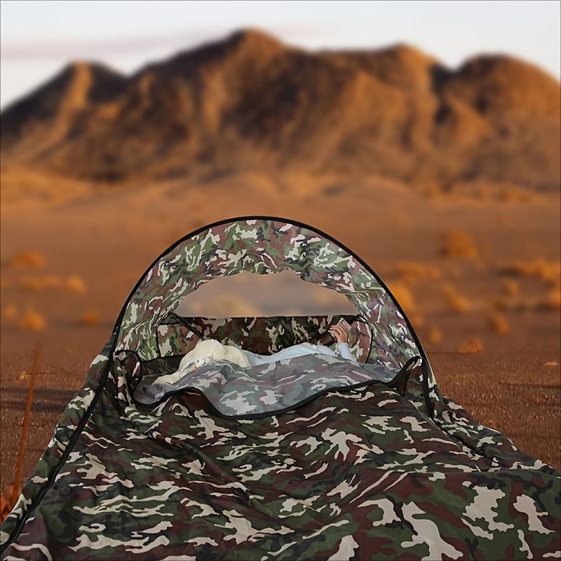Double And Single Size Portable Sleeping Bag Cover 70x200cm 140x200cm Breathable For Outdoor Cycling Camping Travel Hotels Business Trips Trumpets Style - Image 2
