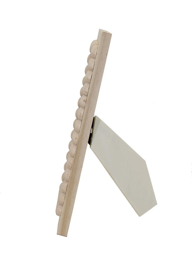 Creative Hobbies Unfinished Wooden Beaded Picture Frame | Paint or Decorate - Fits 4″ × 6″ Photos, Boho Farmhouse Display for Tabletop or Wall | 2 Pack - Image 3