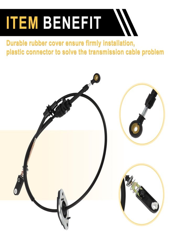 REPAIROCK Automatic Transmission Gear Shifter Cable for Jeep Wrangler 2007-2010 Auto Trans Gear Shift Control Lever Cable No.52060164AC/52060164AD Metal Black - Image 5