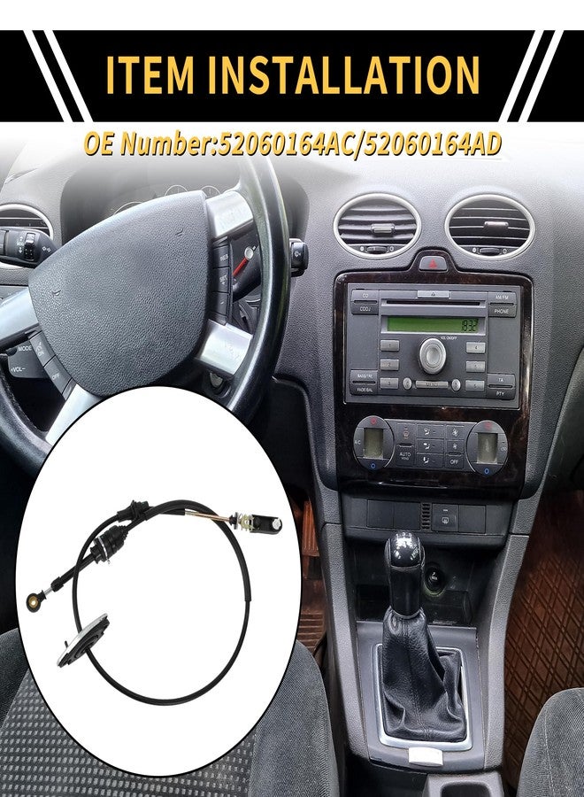 REPAIROCK Automatic Transmission Gear Shifter Cable for Jeep Wrangler 2007-2010 Auto Trans Gear Shift Control Lever Cable No.52060164AC/52060164AD Metal Black - Image 2