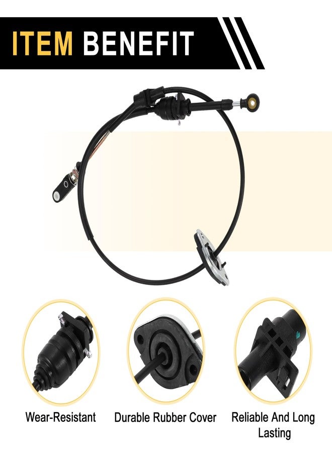 REPAIROCK Automatic Transmission Gear Shifter Cable for Jeep Wrangler 2007-2010 Auto Trans Gear Shift Control Lever Cable No.52060164AC/52060164AD Metal Black - Image 4