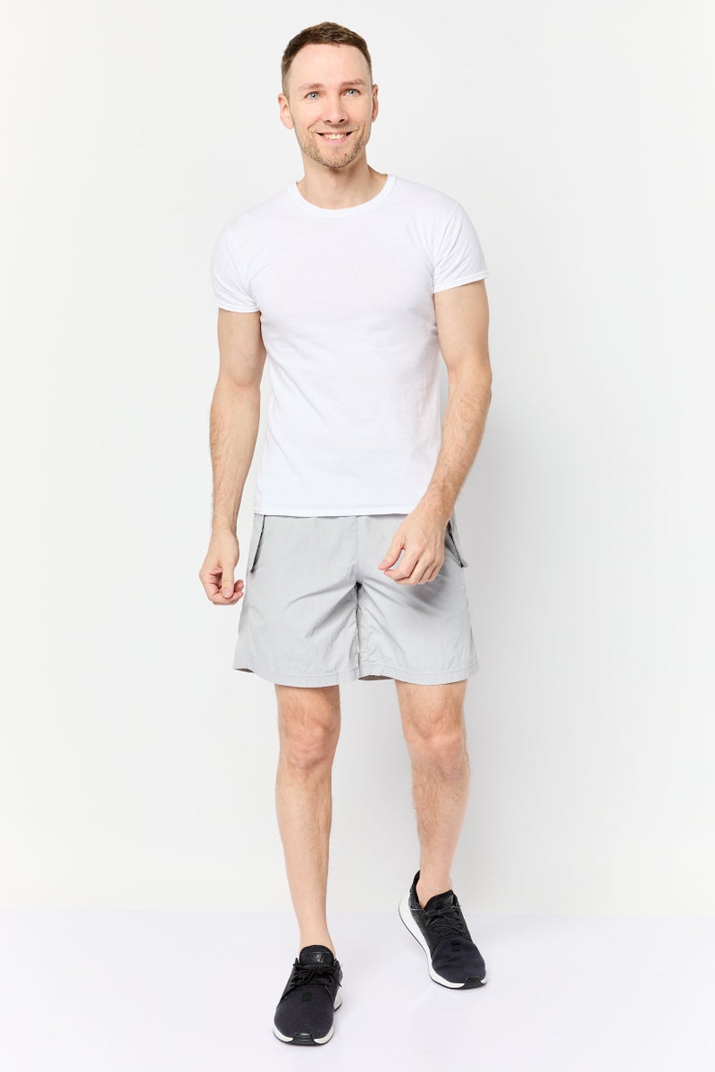 adidas Originals Men Sportswear Fit Outdoor Shorts, Light Grey  - Image 2