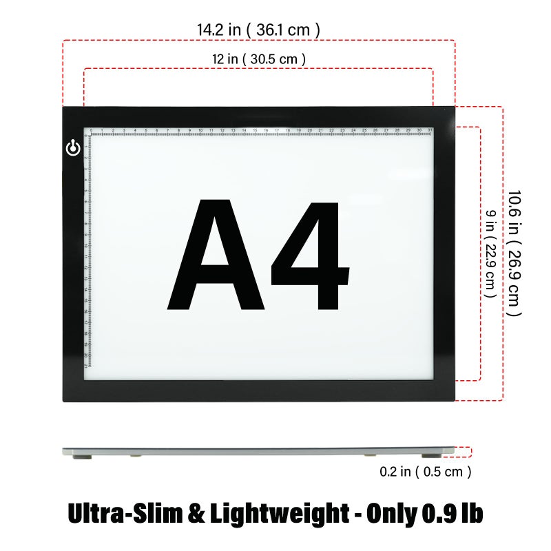 DigitPro A4 Light Box for Tracing â€“ Ultra-Thin LED Light Table with Adjustable Brightness, USB Powered Light Board for Kids, Artists, Tattoo Transfer, Drawing, Sketching, Stenciling & Art Projects - Image 2
