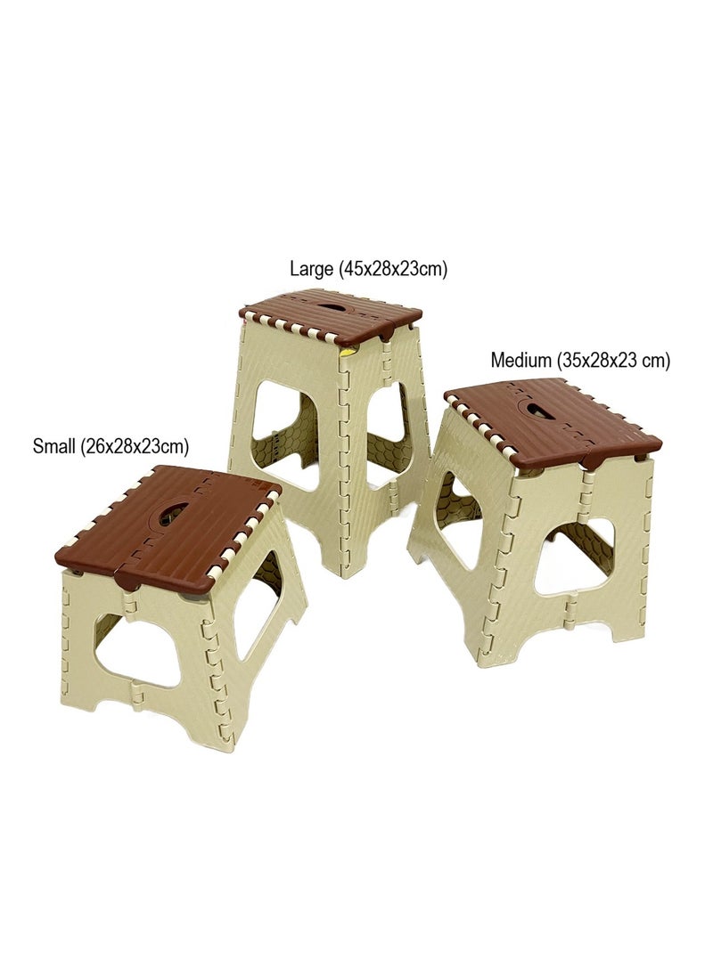 MAXQON Folding Stool Small Size (26x28x23cm) Magic Folding Chair  - Image 3