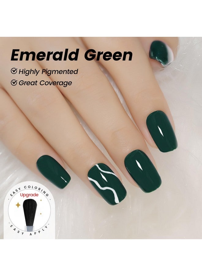 YTD Likomey Gel Polish Set,3 Colors Sage Green Emerald Green Champagne Gold Fashion Color Manicure Christmas Gift UV Nail Gel Varnish Kit,7.5 ml - Image 3