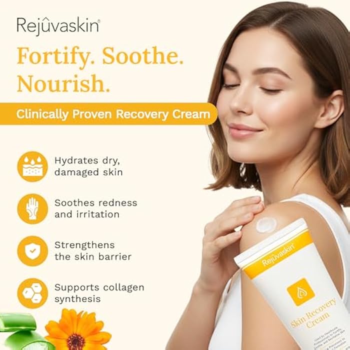 Rejuvaskin Skin Recovery Cream with Aloe Vera, Cooling Moisturizing Cream for Dry, Itchy & Sensitive Skin, 100 ml - Image 4