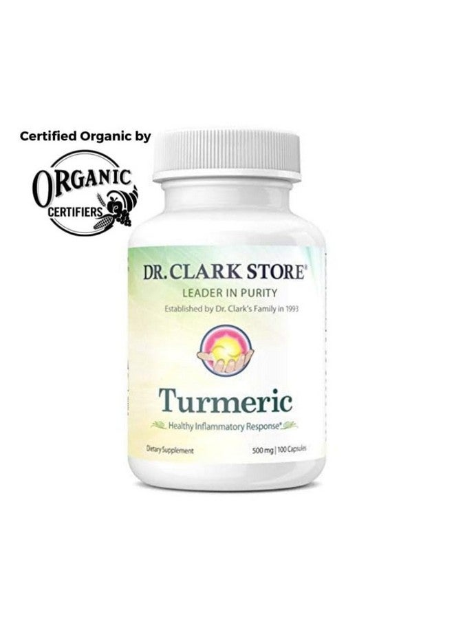 Dr Clark Store Turmeric Curcumin 500mg - 100 Capsules, Immune Support, Natural Herbal Supplement, Non-GMO, Vegan, Antioxidant Boost - Image 2