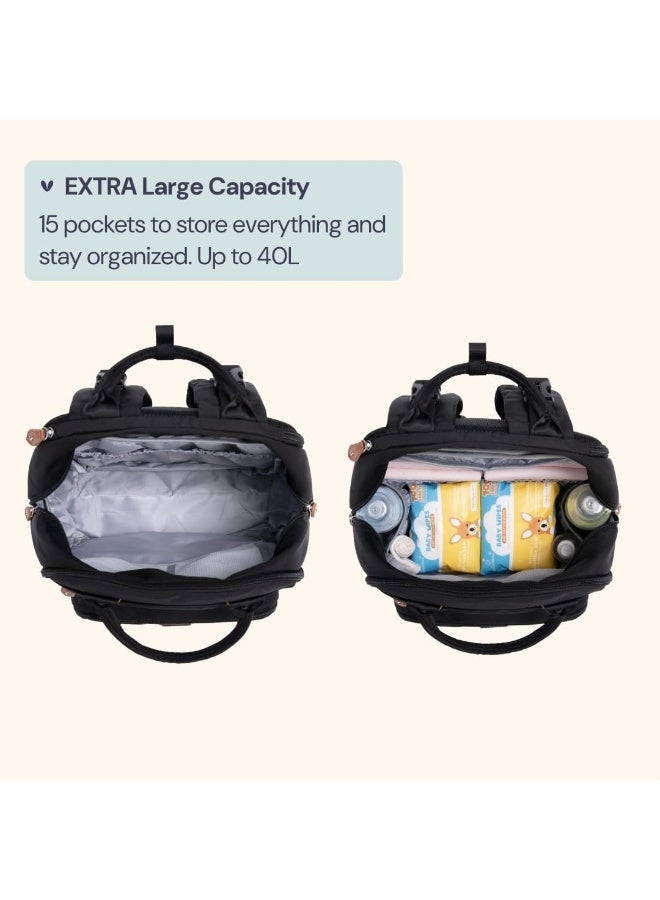 BabbleRoo Extra Large Diaper Bag Backpack - Image 3