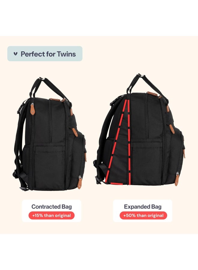 BabbleRoo Extra Large Diaper Bag Backpack - Image 2