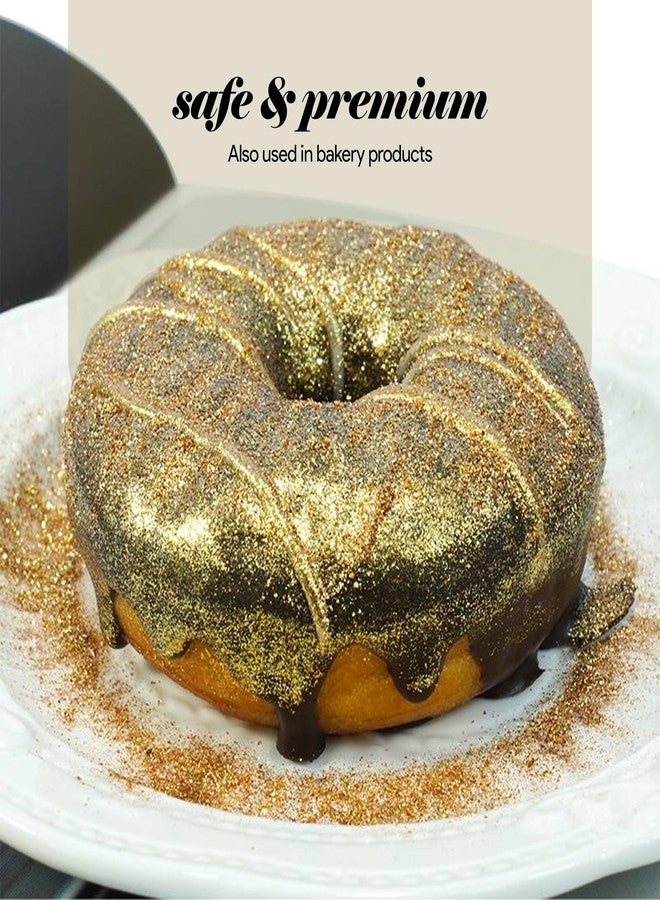BeePoint Gold Edible Luster Dust 15g - Food Grade, Vibrant Color Shimmer Powdered Dust for Drinks, Cocktails, Cake Decorating, Baking, Chocolates, Candy, Sweets, & Cookies - Vegan & Gluten Free - Image 4