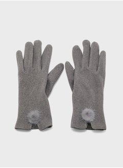 Ginger Pom Pom Detail Winter Glove  - Image 1
