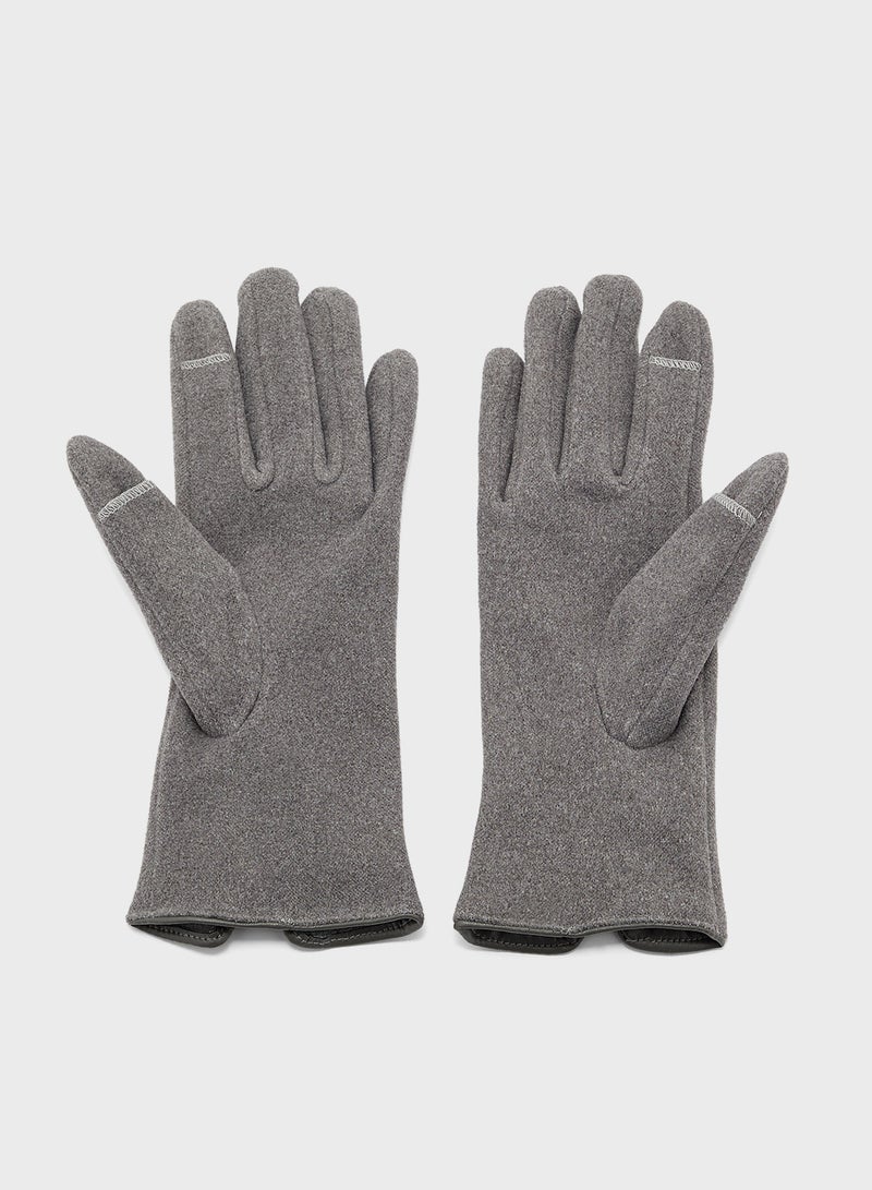 Ginger Pom Pom Detail Winter Glove - Image 2