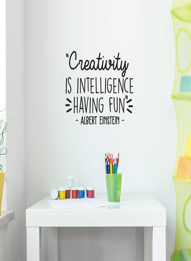 Ceybo Vinyl Wall Art Decal - Creativity is Intelligence Having Fun - 17" x 21.5" - Modern Positive Inspirational Quote for Home Bedroom Kids Room School Classroom Office Decoration Sticker - Image 4