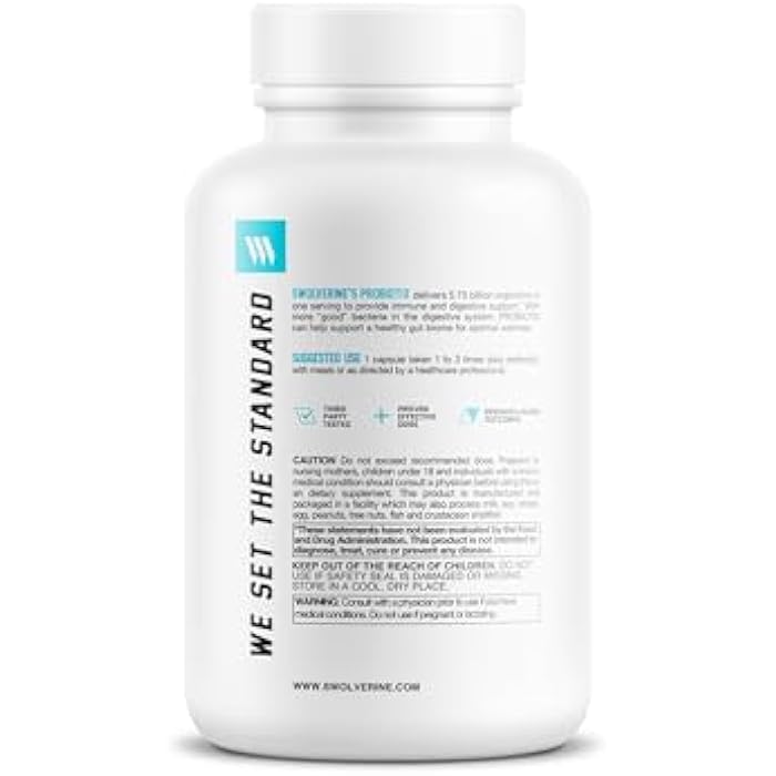 Swolverine Probiotix | Advanced Probiotic Supplement, DE111 Bacillus Subtilis, Digestive Health, Gut Health, Immune System Support (30 Count (Pack of 1)) - Image 3