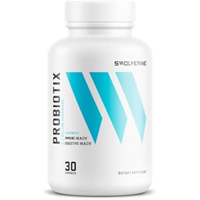 Swolverine Probiotix | Advanced Probiotic Supplement, DE111 Bacillus Subtilis, Digestive Health, Gut Health, Immune System Support (30 Count (Pack of 1)) - Image 1