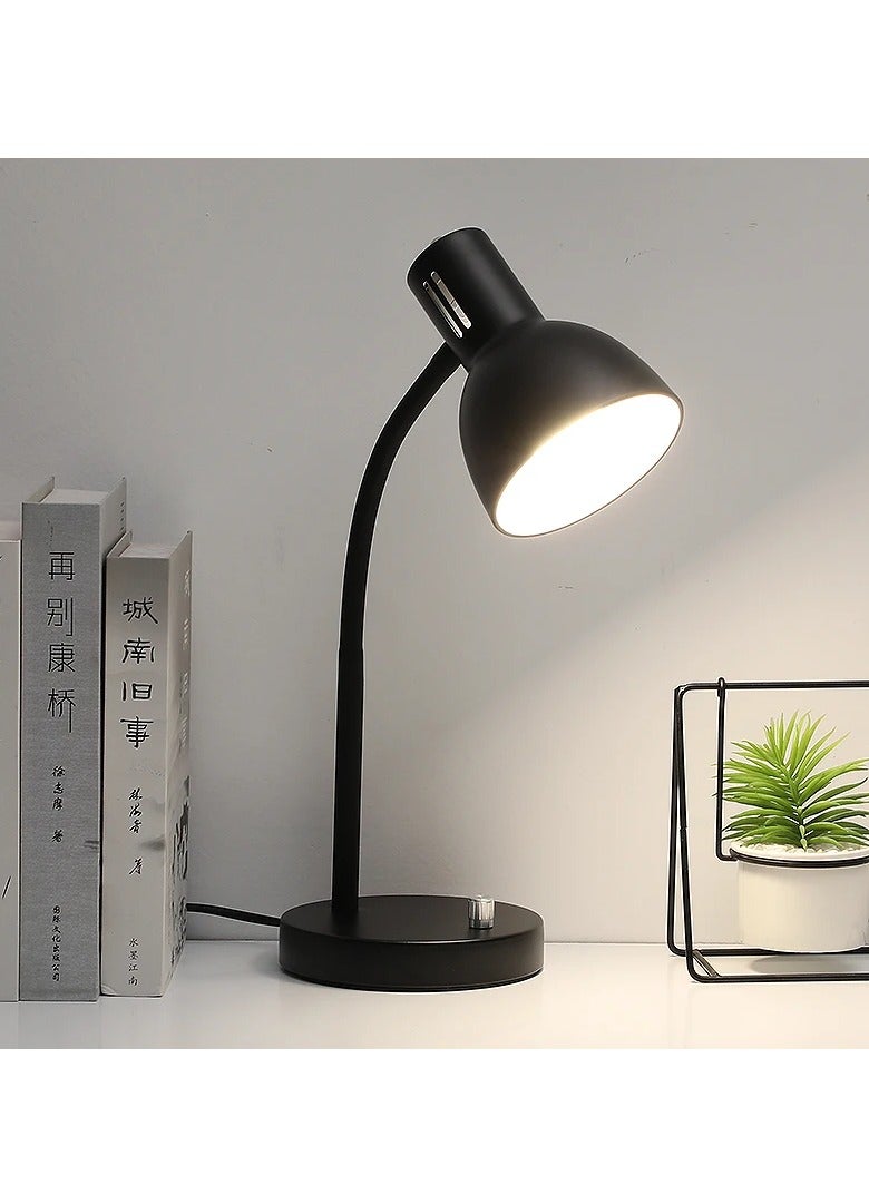 Glossy black LED desk lamp with a stylish, flexible, and modern design for offices and homes - Image 1