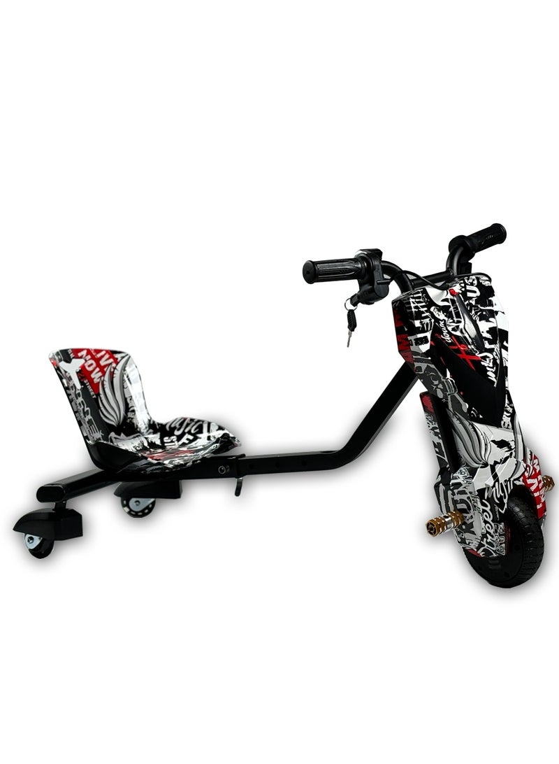 36V Mini Electric Drift Trike for Kids – 3-Wheel Motorized Ride-On with 6.5" Front Wheel, LED PU Rear Wheels, Foldable Design for Easy Storage – Perfect Outdoor Gift for Boys & Girls - Image 2