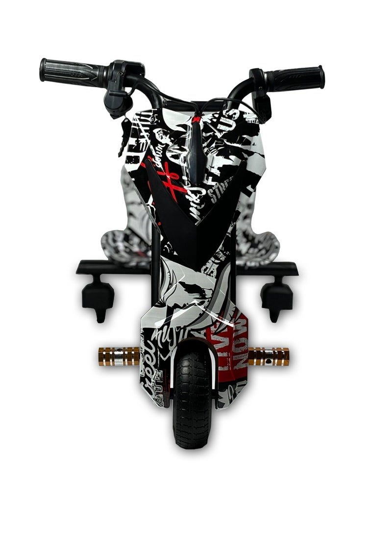 36V Mini Electric Drift Trike for Kids – 3-Wheel Motorized Ride-On with 6.5" Front Wheel, LED PU Rear Wheels, Foldable Design for Easy Storage – Perfect Outdoor Gift for Boys & Girls - Image 3