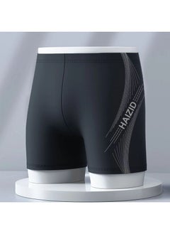 Generic Simple Printed Men's Swimming Trunks Plus Size Soft And Comfortable Lining Adult Hot Spring Boxer Swimming Trunks Wholesale-Color:Gray Color-Size:XXL (recommended 70.00 Kg-80.00 Kg  - Image 1